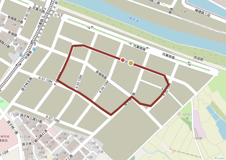 桃園繞圈賽 1.0km 路線圖