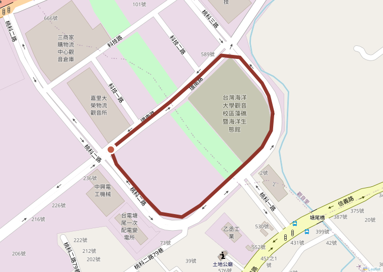 桃科繞圈 觀音 規劃賽道路線 1.0km